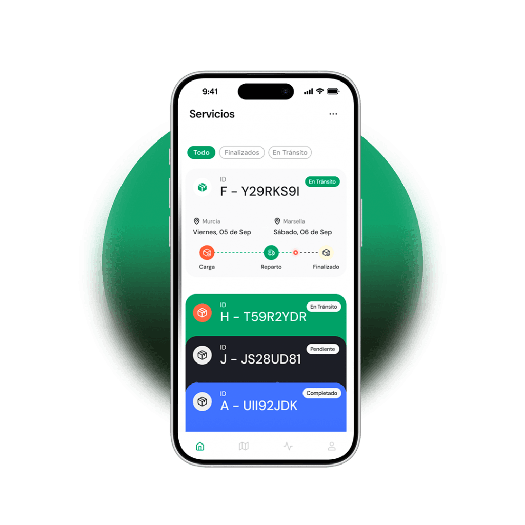 Seguimiento de servicios de transporte