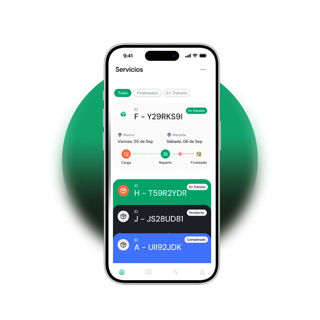 Seguimiento de servicios de transporte