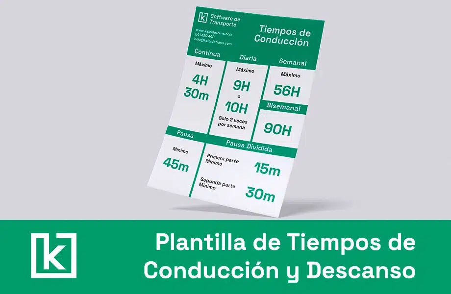 Plantilla tiempos de conducción y descanso