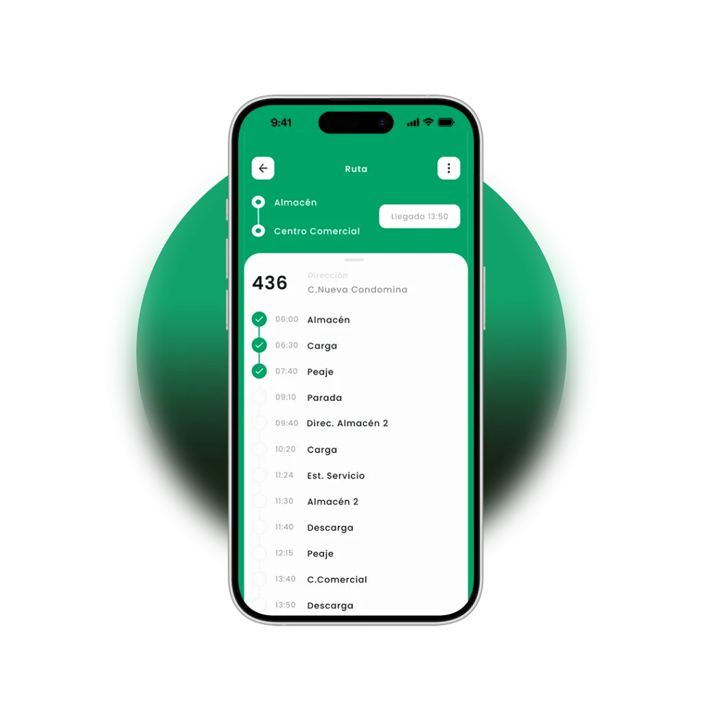 Control de viajes para empresas de transporte