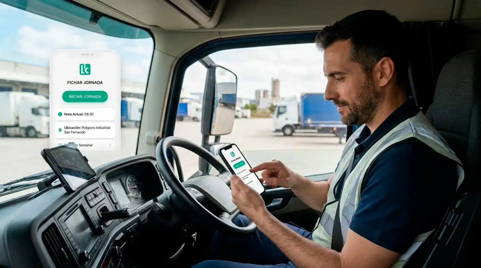 Fichar jornada laboral en transporte