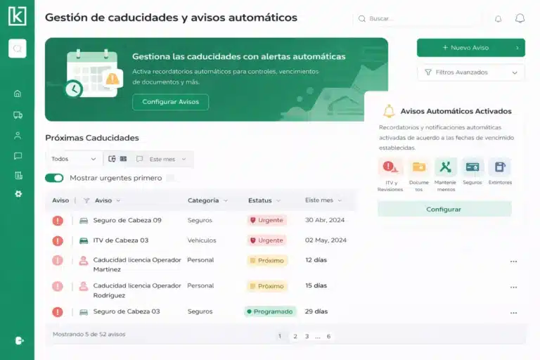 Control de caducidades y alquileres