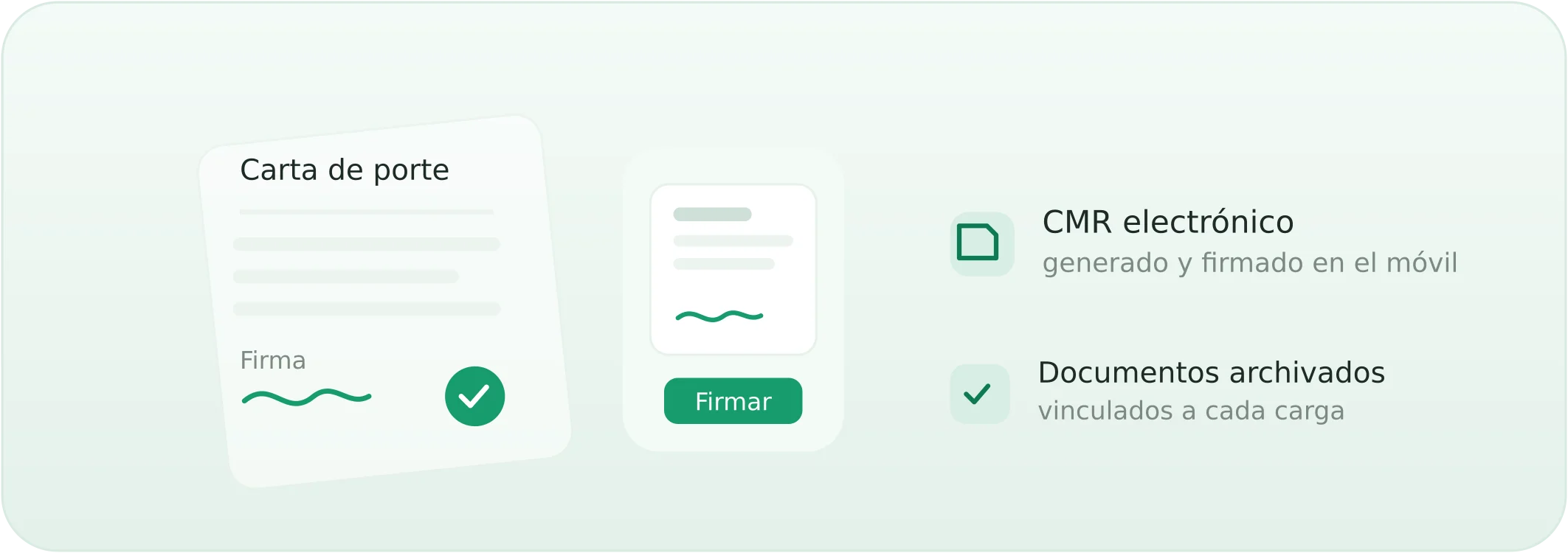 Documentación digital y carta de porte en KaleidoTrans: documentos firmados y archivados por carga, con CMR electrónico